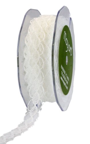 May Arts 5/8-Inch Wide Ribbon, Ivory Lace image