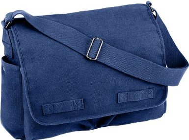 Blue Classic Army Messenger Heavy Weight Shoulder Bag image