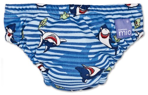 Bambino Mio Swim Nappy Diaper, Blue Shark, X-Large image